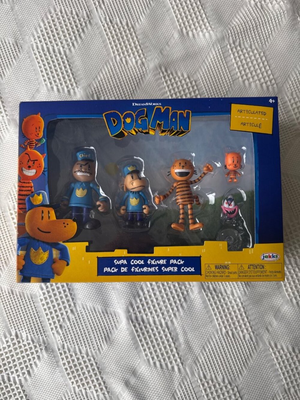 Dog Man Supa Cool Figure Pack With 5 Articulated Figures By Jakks Pacific NWB